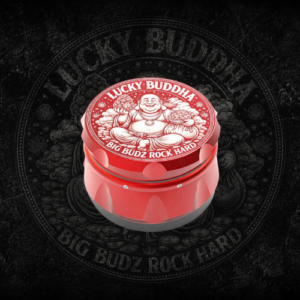 happy buddha herb grinder (red)